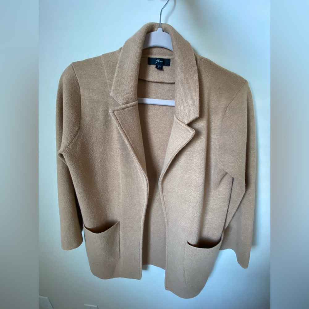 J. Crew Sweater Blazer Camel XS
